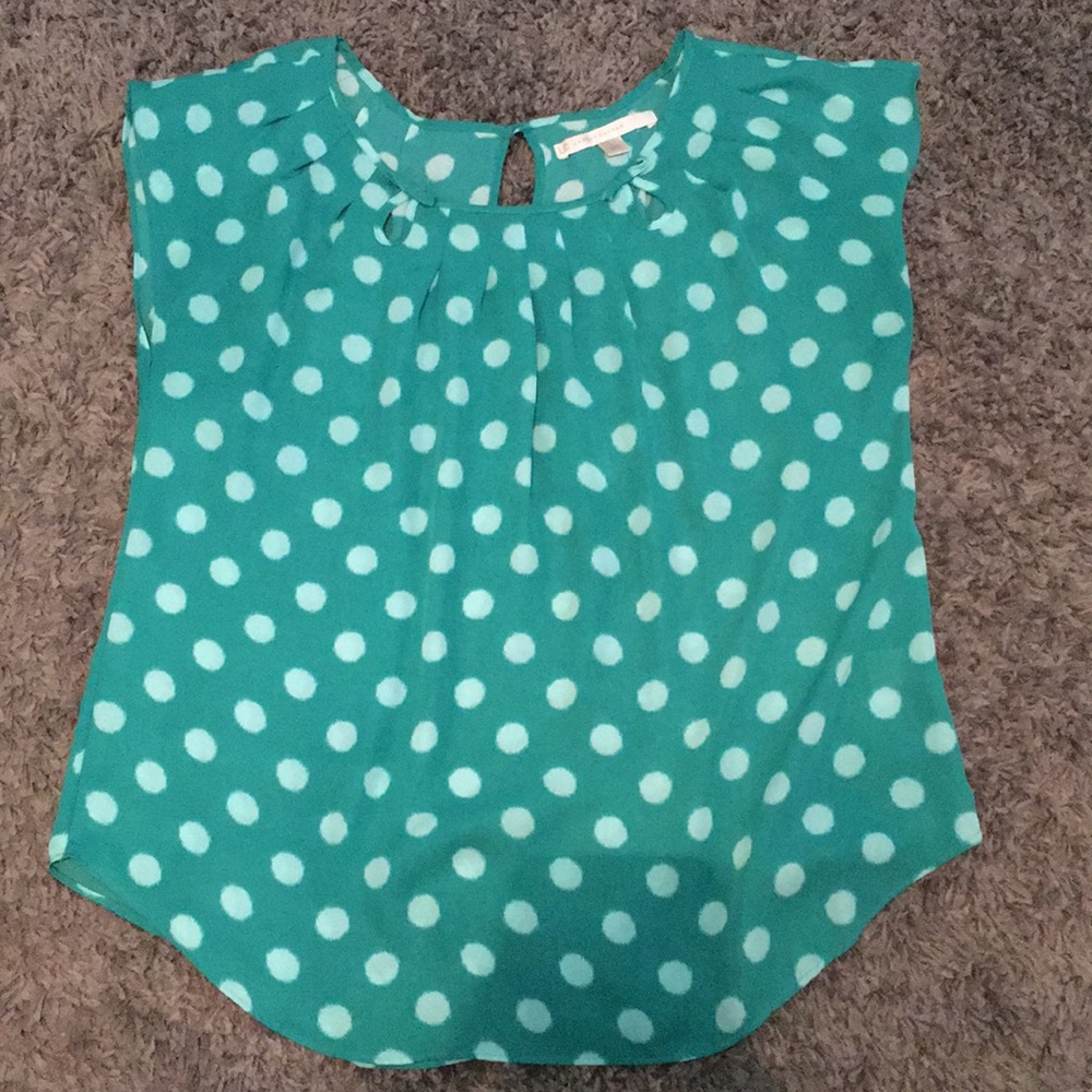 Lauren Conrad Polk dot blouse.